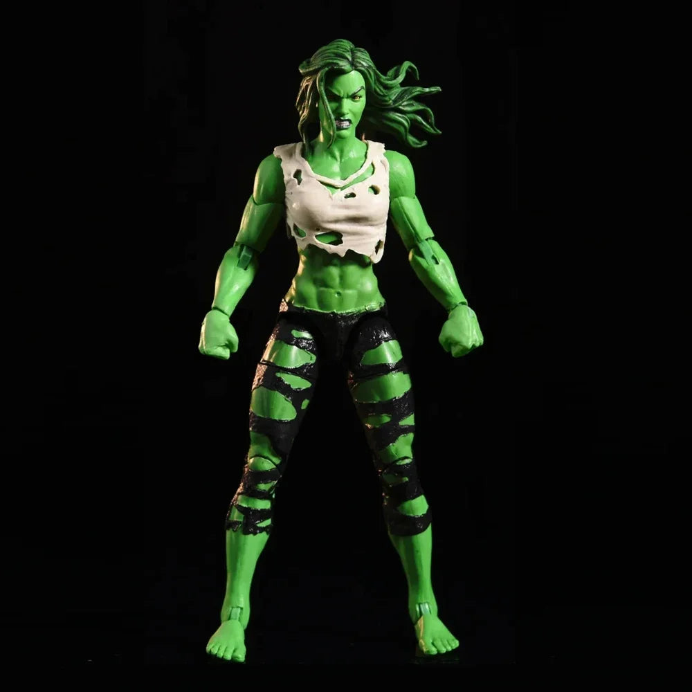 Marvel Legends Exklusive She Hulk Hulkettes Angry &amp; Normal Head Version Keine zusätzlichen offenen Hände 6" Lose Actionfigur