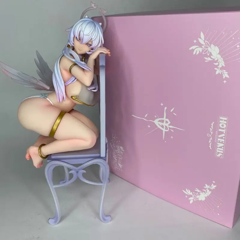 Hotvenus Anime Figure Beautiful Girl Styling Pure White Angel Eve 2nd Pvc Model Trendy Collectible Toy Computer Case Decoration