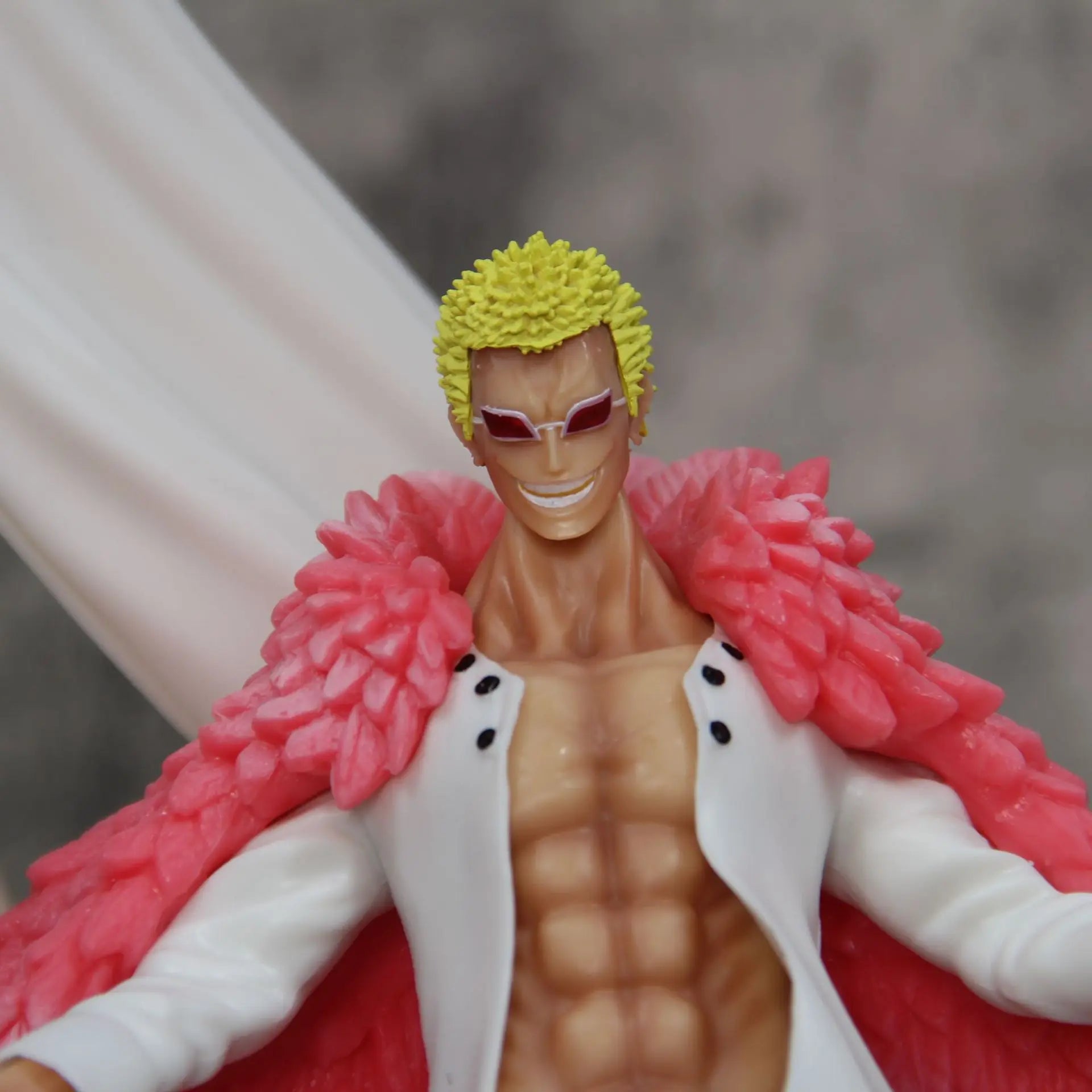 45cm ONE PIECE Anime Figure Oka Shichibukai Donquixote Doflamingo Action Figure Statue Ornaments Collect PVC Model Doll Gift Toy