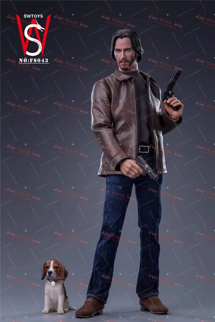 New Stock SWTOYS FS043 Scale 1/6 John Wick Swift Pursuit God Killer Full Set Moveable Action With Pet Dog Action Figure Toy