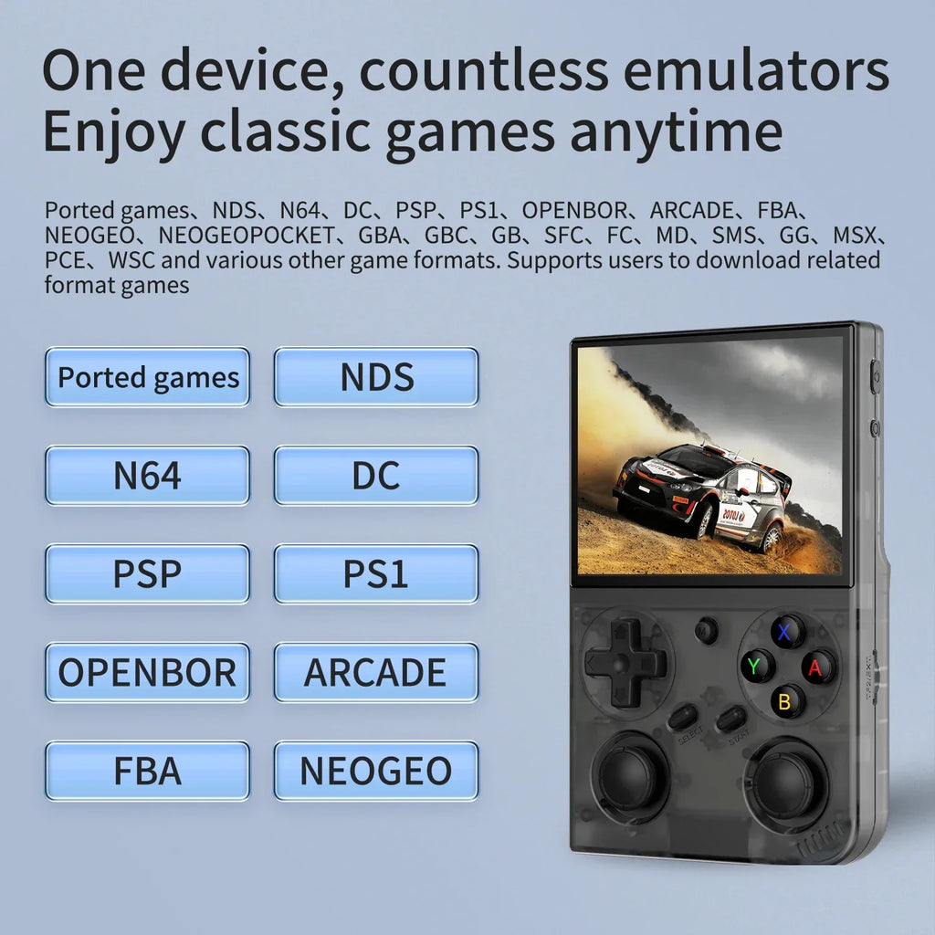 AMPOWN G350 Portable Game Console 3.5 Inch IPS Handheld Game Players Retro Video Game Consolas 3200mAh Linux Mini WIFI C2C