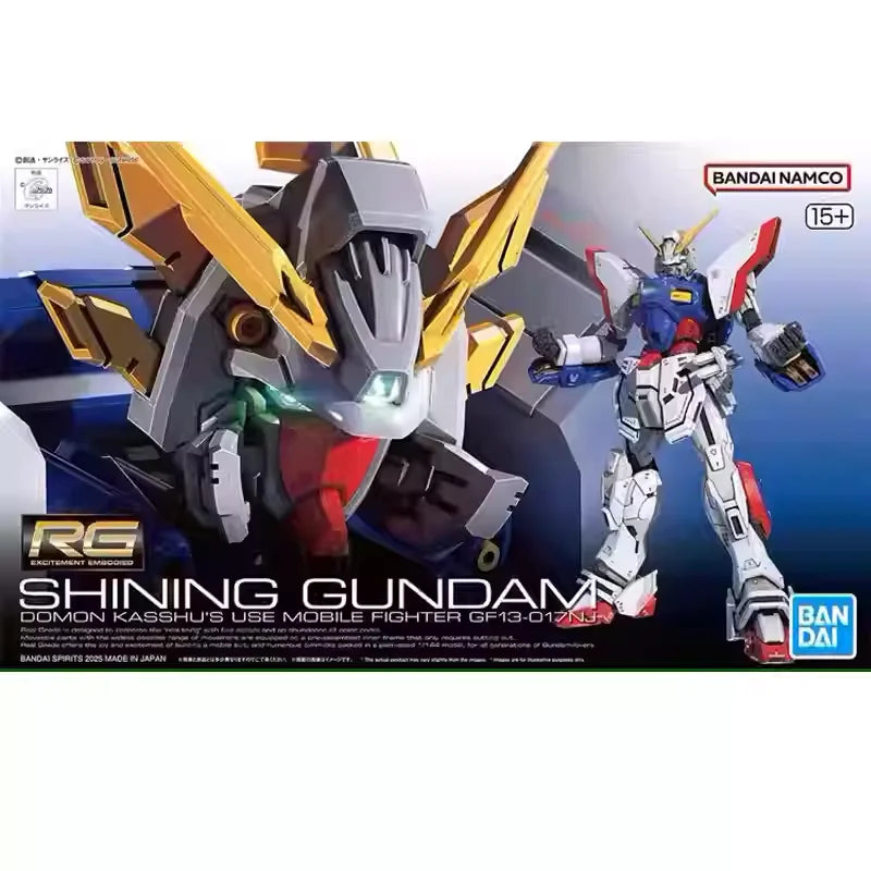 High quality Bandai GUNDAM RG 1/144 WING GUNDAM ZERO SHINING GUNDAM Anime Action Figure Assembly Model Toys Collectible Model