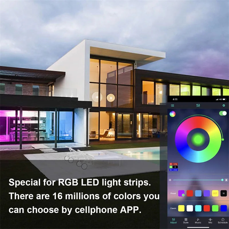 Bluetooth LED Neon Rope Lights 16.4ft RGB LED Rope Lights 5V APP Control Color Changing Rope Light, Gaming LED Neon Strip Lights
