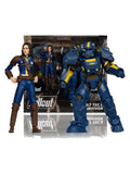 McFarlane Toys T-60 Vault Tec & Sole Survivor (Fallout New Vegas) 2-Pack 7" Action Figure Model Doll Garage Kit
