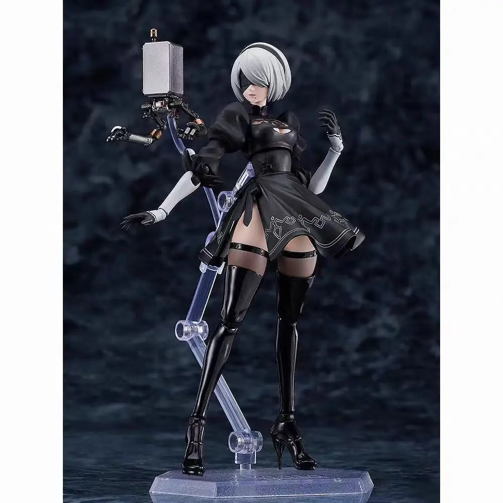 In Stock Figma 643 2B（YoRHa No.2 TypeB) MaxFactory Desktop ornaments Q Ver.  Anime Figure Collection Model Gift