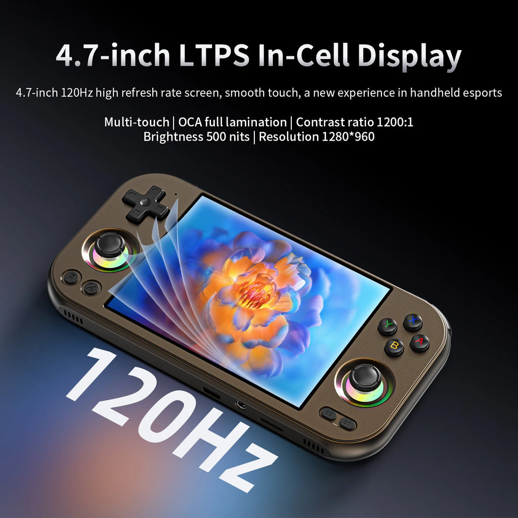 ANBERNIC RG 477M Retro Handheld Games Console 4.7" LTPS In-Cell Touch Screen Aluminum Alloy Android 5300mAh AI Assistant RG477M