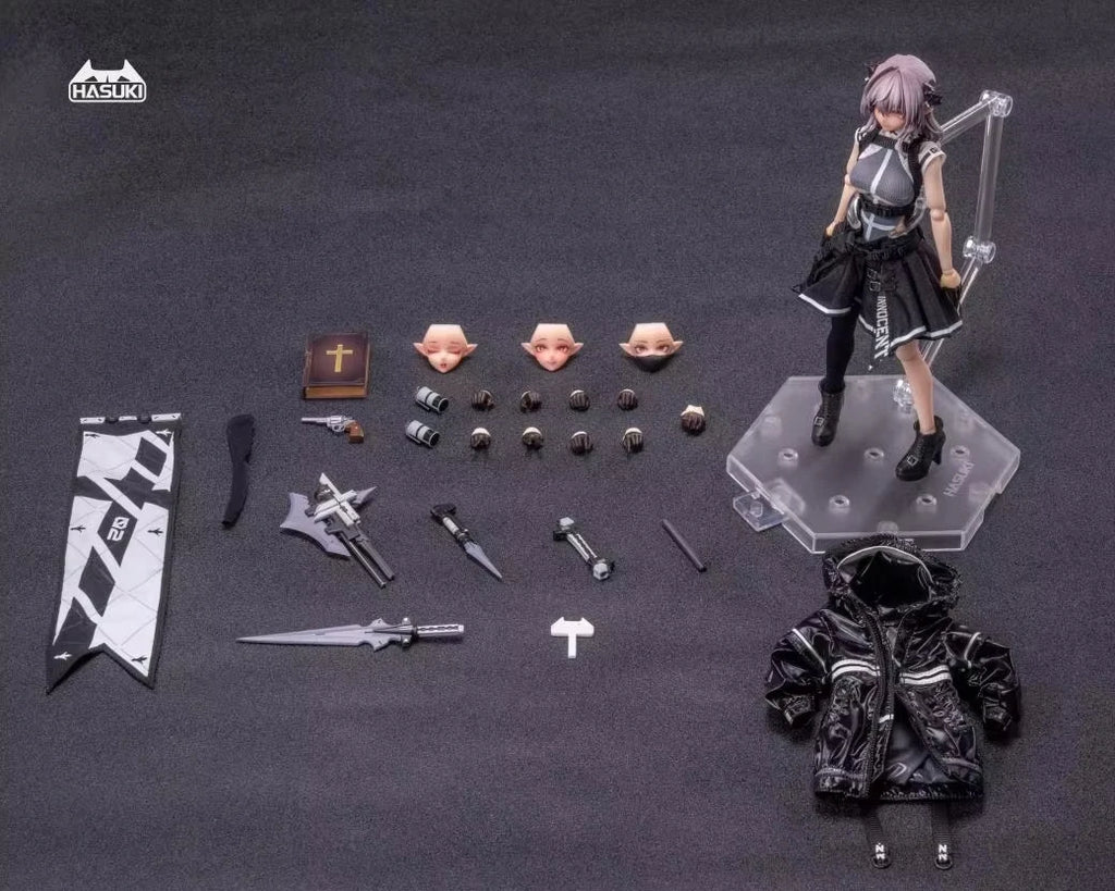 In Stock Hasuki Pocket Art PA009 SP 1/12 Succubus Nun Friede Women Soldier Anime Action Figure Toys Models Collectible PVC Gift