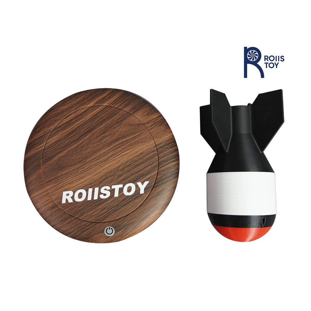 Verstellbares schwebendes Raketenmodell mit RGB-Lichtbasis für Gaming-Setup und Schreibtischdekoration für Technikbegeisterte. Cooles Geschenk für Männer