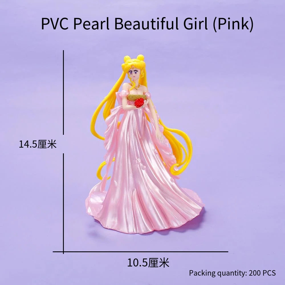 Sailor Moon Anime Actionfiguren 14CM Tsukino Usagi Hochzeitskleid PVC Modell Spielzeug Puppe Kuchen Sammlerstück Dekoration Kinder Geschenke