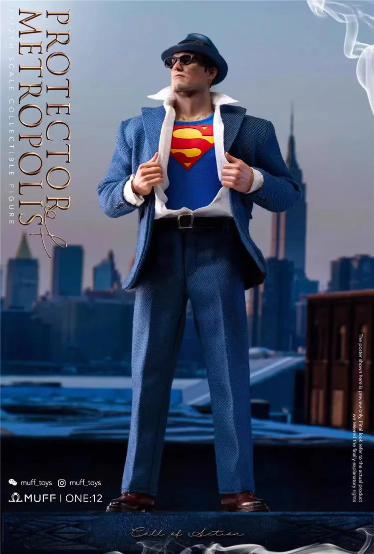 【Ship Immediately】 MUFF TOYS 1/12 Metropoilos Protector Clark Kent Comics Super Hero 6" Male Action Figure Full Set Model Toys