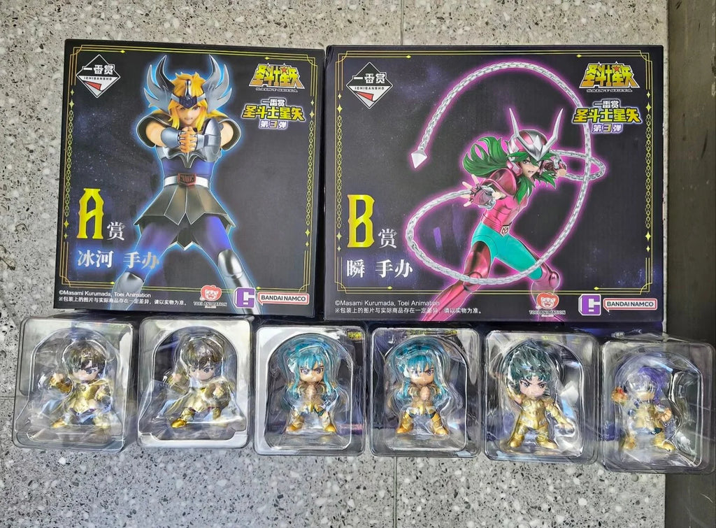 New in Stock Bandai Saint Seiya Reward of The First Draw 3 Play Gold Saint Hyoga Shun Athena Figurine Gift