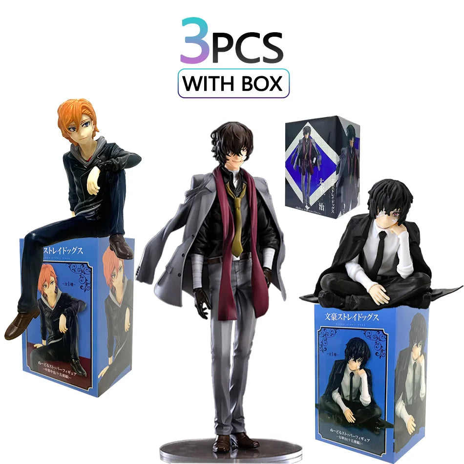 Anime Bungo Stray Dogs Nakahara Chuya Figur Dazai Osamu Actionfiguren Noodles Press Modell PVC Sammlerspielzeug Geburtstagsgeschenke
