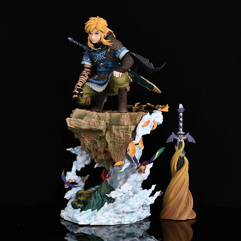 38CM The Legend Of Zelda Figure Link Figures Statue Anime Periphery Model Dolls Desk Decoration Kids Toy New Year Gifts