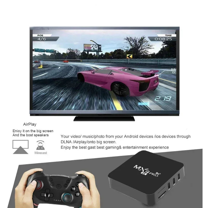 New MXQ Pro RK3229 Android Smart TV Box 2.4G&5G WiFi Original 4K HDR+ Media Player TV Box Remote Control TV Set Top Box IPTV