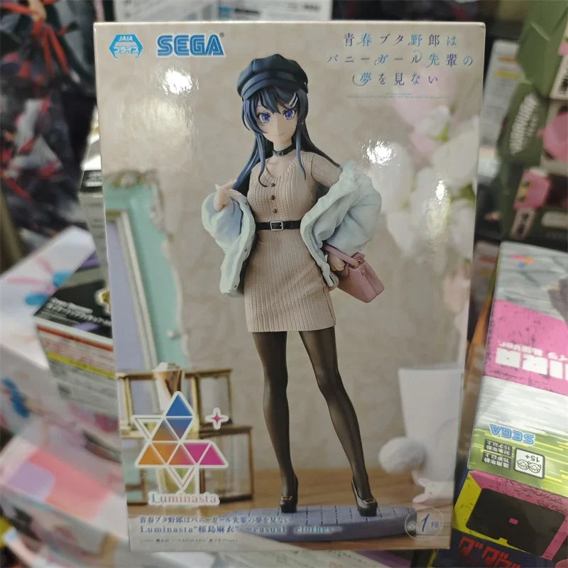 Original SEGA Luminasta Sakurajima Mai Koga Tomoe Kawaii Anime Figur aus PVC, Sammlerstück, Geschenkidee, Dekoration, Puppe
