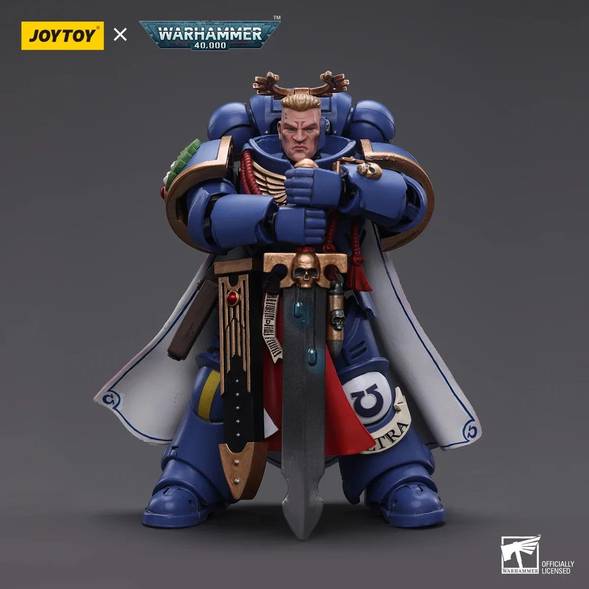 JOYTOY Warhammer 40k 1: 18 Ultramarines Primaris Captain with Power Sword and Plasma Pistol Action Figure Model Toy