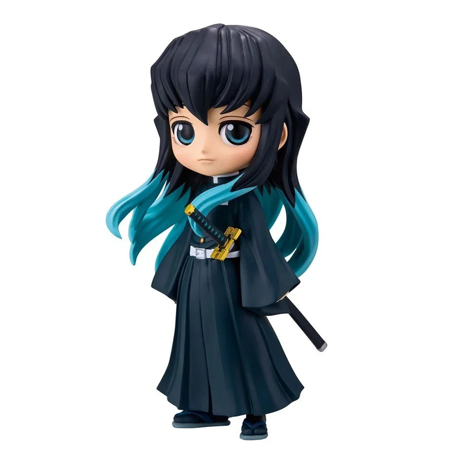 Kawaii Anime Demon Slayer Figure Nezuko Tanjirou Zenitsu Inosuke Kyoujurou GiyuuQposket PVC Model Toys children Gift