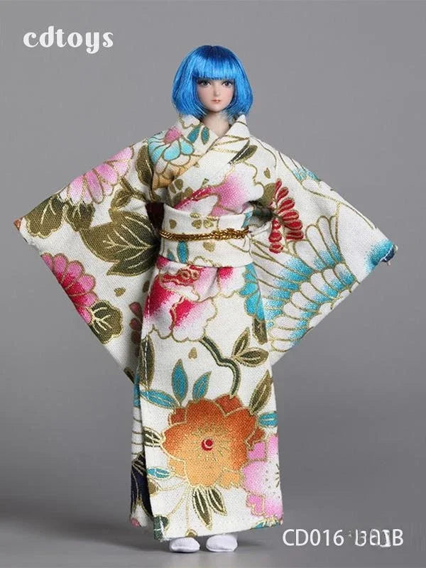 Cdtoys Cd016 1/12 Scale Female Soldiers Kimonos with Belt Suit Clothes Model for 6 Inch TBLeague Body Action Toy Figures