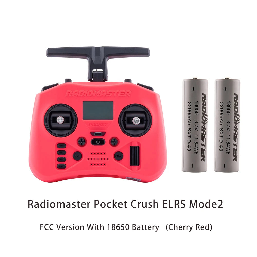 Radiomaster Pocket Crush 2.4GHz ELRS Hall Gimbal Transmitter Remote Control Portable Lightweight Foldable Antenna