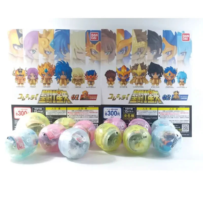 Bandai Genuine Saint Seiya Series Gashapon 1 Series 2 Golden Twelve Saints Anime Figure Collectible Ornaments Toys New in Shelf