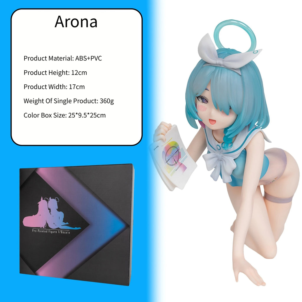 12cm Blue Archive Plana & Arona Swimsuit Ver. Game Girl ABS Figure Model Statue Fans Collection Desktop Decoration Ornament Toys