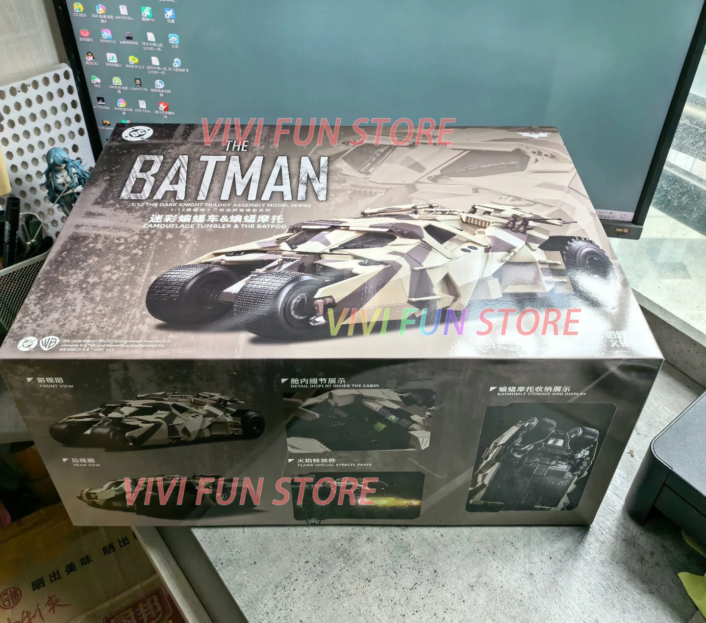 In Stock MODOKING The Dark Knight Batman Camouflage THE TUMBLER & THE BATPOD Assembling Movable Model 1/12 Original