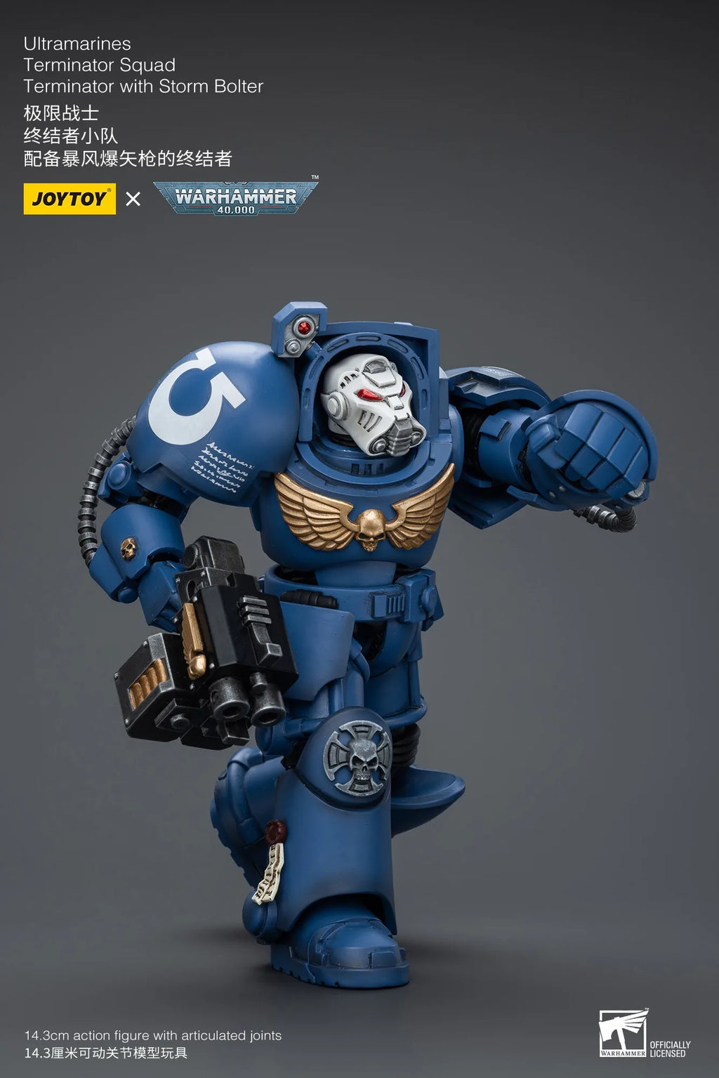 [IN STOCK] JOYTOY 1/18 Action Figure 40K Terminator with Storm Bolter Model Anime Figure Toys