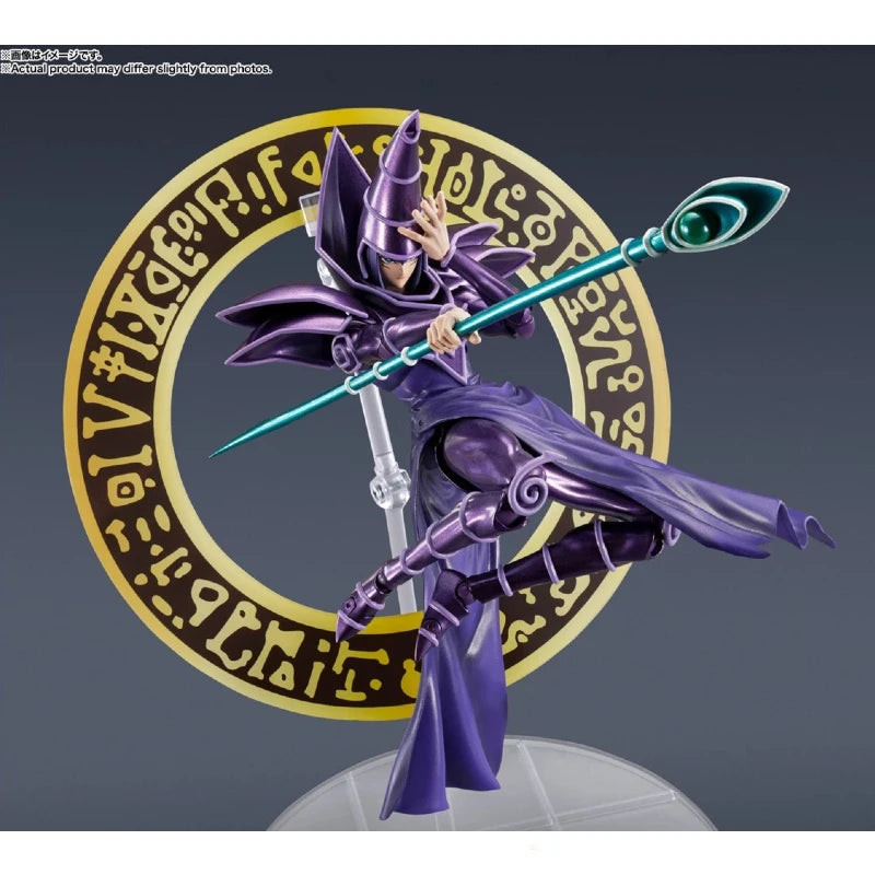 In Stock Original Bandai S.H.MonsterArts SHM Yu-Gi-Oh Dark Magician Anime Action Figure Model Toys