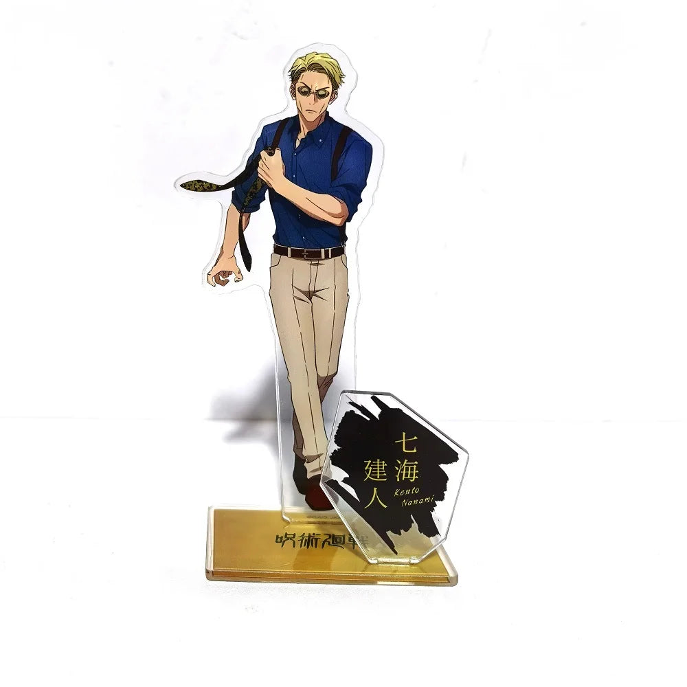 Anime Jujutsu Kaisen Gojo Satoru Geto Suguru Megumi Yuji Nobara Ieiri Shoko Acrylic Stand Doll Game Figure Model Plate Cosplay