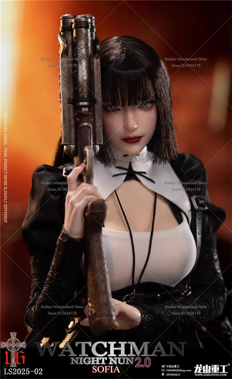 In Stock LS2025-02 1/6 Scale Female Soldier Sophia Night Redemption Nun 12inch Action Figure Model Gifts