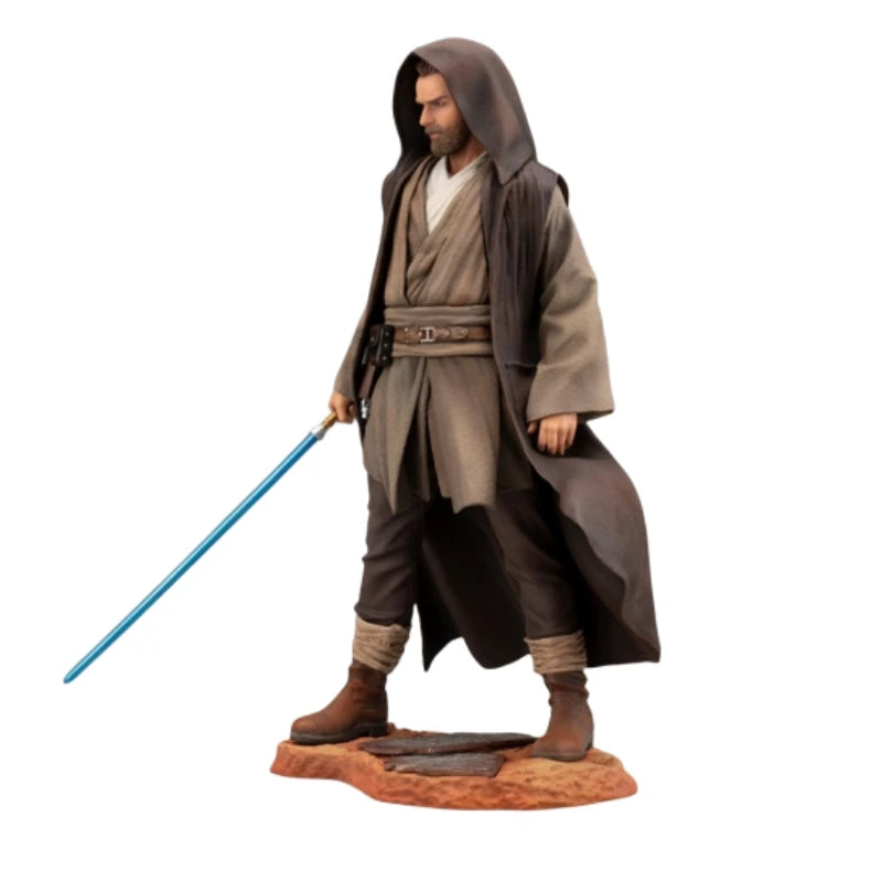 In Stock KOTOBUKIYA Original Star Wars SW201 ARTFX Obi-Wan Kenobi Anime Action Figure 27cm Collectible Model For Boys Girls