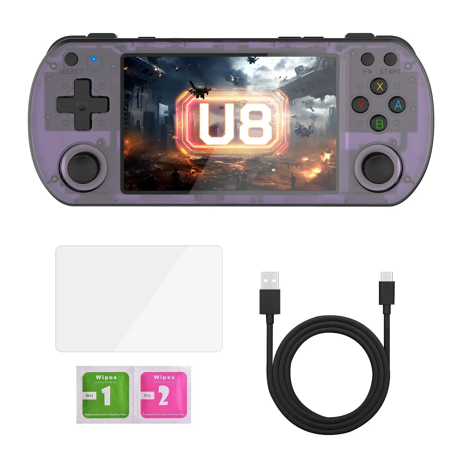 U8 Retro Handheld-Videospielkonsole Linux-System 4,0 Zoll IPS-Bildschirm Tragbarer Pocket-Videoplayer R36S 64G 128G Game Boy Geschenk