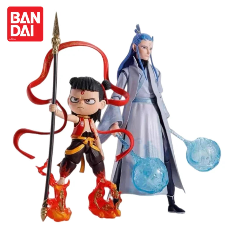 In Stock Original Bandai S H Figuarts Nezha Anime Merchandise Action Figure 100% Genuine Figurine Model Ornaments