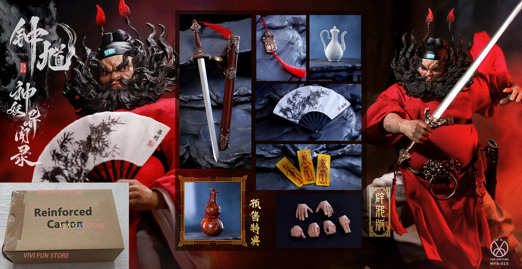 In Stock POPCOSTUME MYA-01 ZHONG KUI Movability Model Toys 1/12 SCALE ACTION FIGURE Chinese mythology