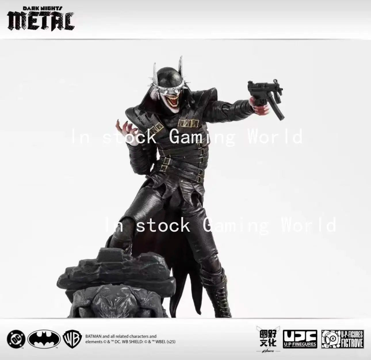 In Stock Original LPZZ UPFinegures Dark Night Metal Batman Laughing Bat Figure Model Collection Toy Gift