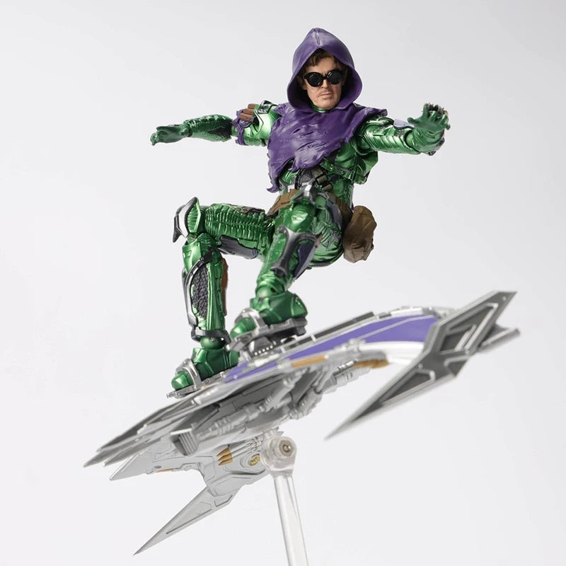 Bandai Shf Green Goblin Action Figure Marvel Spider-Man Anime Figure  Plastic Model Toys Gift for Boys
