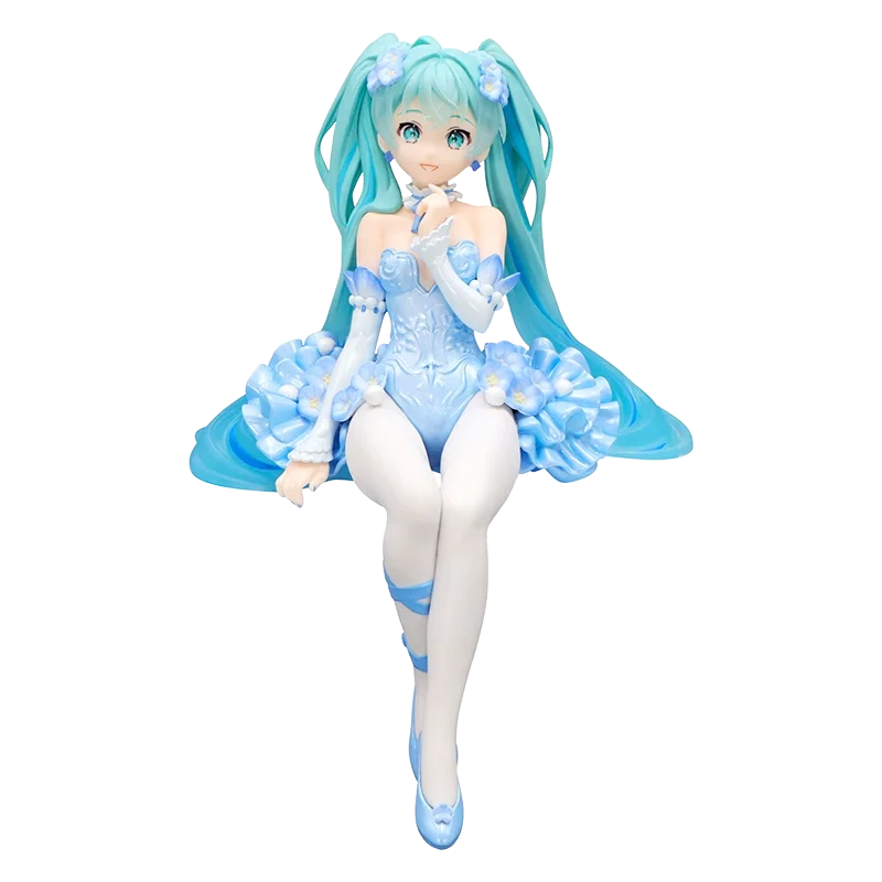 В наличност Оригинална FURYU Hatsune Miku Flower Fairy Nemophila Pale Blue Ver. Noodle Stopper Фигурки Аниме Фигурка Модел Колекция