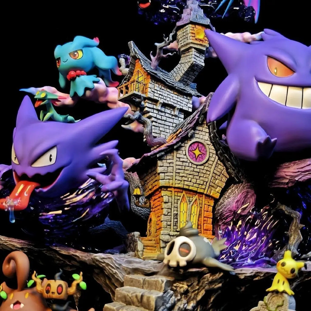 Pokémon Ghost type Gengar anime  Family Evil Collection MPumpkin ode Table setup Favorite PVC Festival Halloween toys Gift