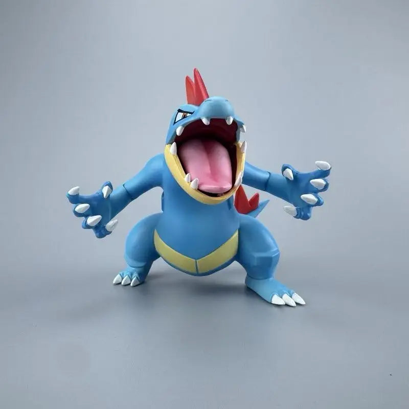 New Pokemon Cartoon Anime Action Figure Totodile Croconaw Feraligatr Desktop Statue Model Toy Gift Collectible Handmade Art