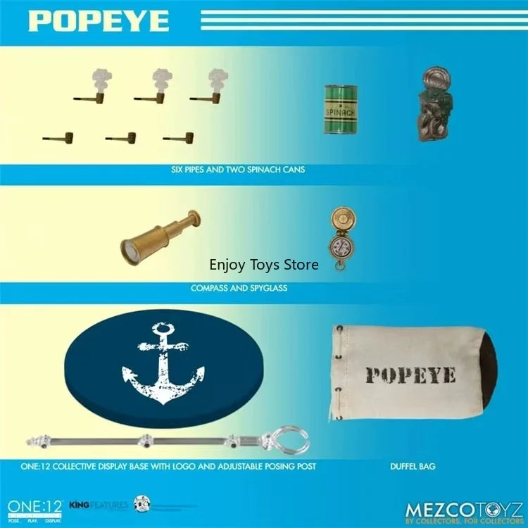 Spot Mezco Popeye One:12 Poseable Figure