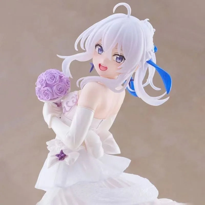 Anime Figure Statue Model Wedding Dress Dress Elaina Standing Scene PVC Desktop Toy Decoration