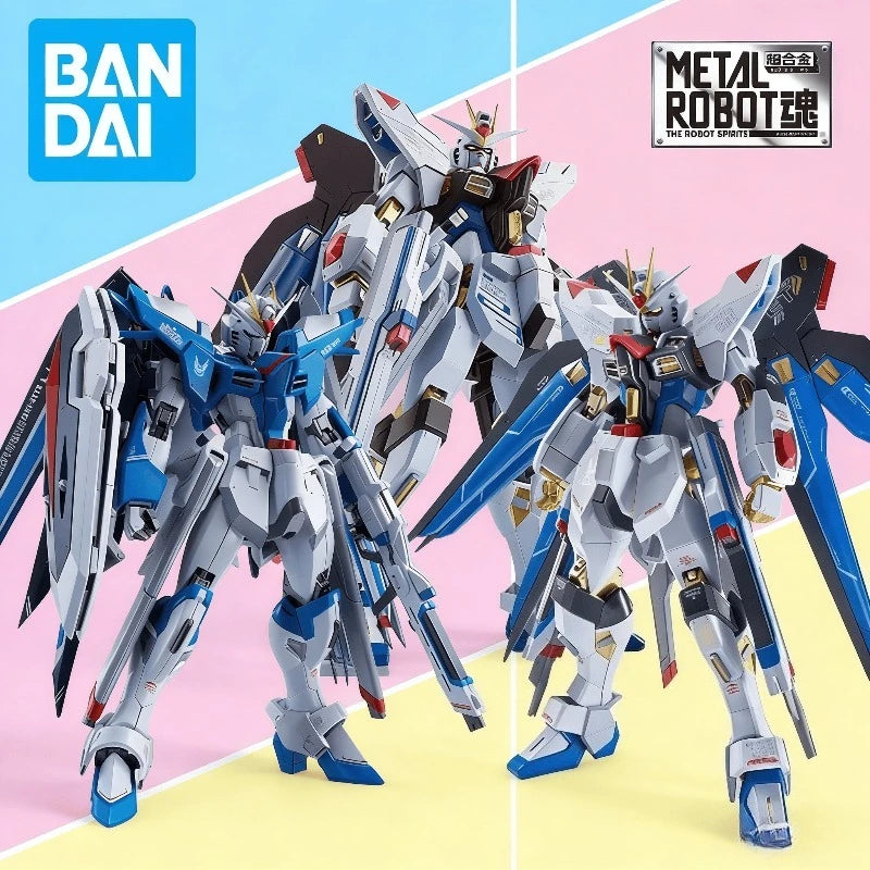 BANDAI Original Metal Robot Spirits Raid Freedom Gundam [Re:CoorDinate] Collectible Movable Action Figure Model Toys Gifts