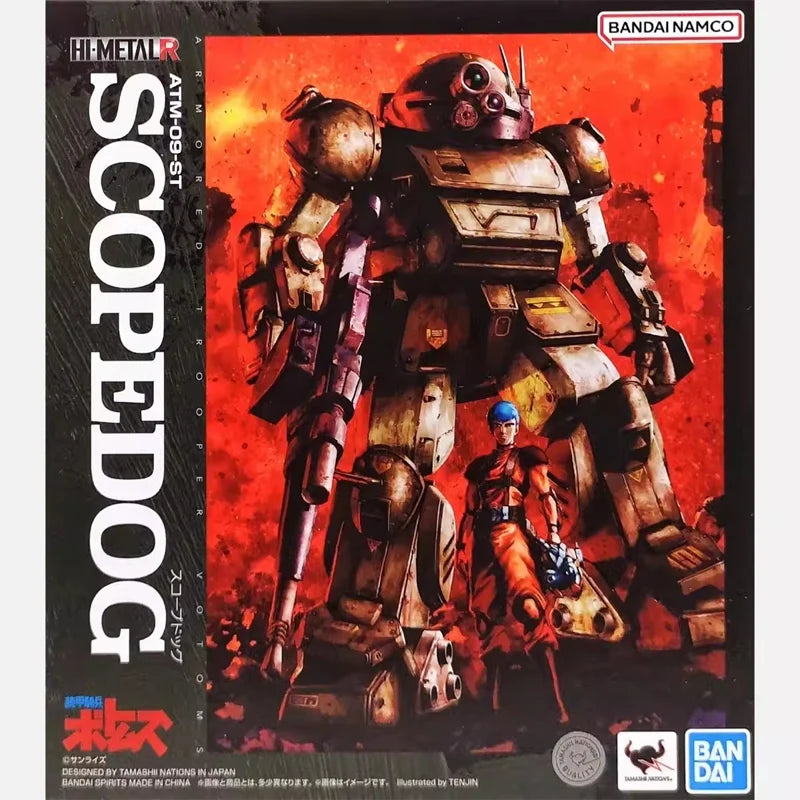Fast Shipping Bandai Anime Armored Trooper Votoms HI-METAL R ATM-09-ST SCOPEDOG Original Model Toys Action Figure Children Gift
