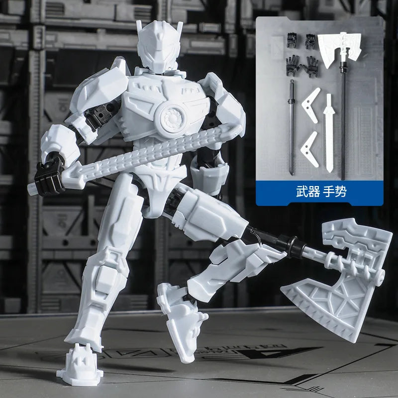 Lucky 13 Multi Joint Action Figure Knight Justice Shield Mecha Toy Model Robot Doll Gift for Boys