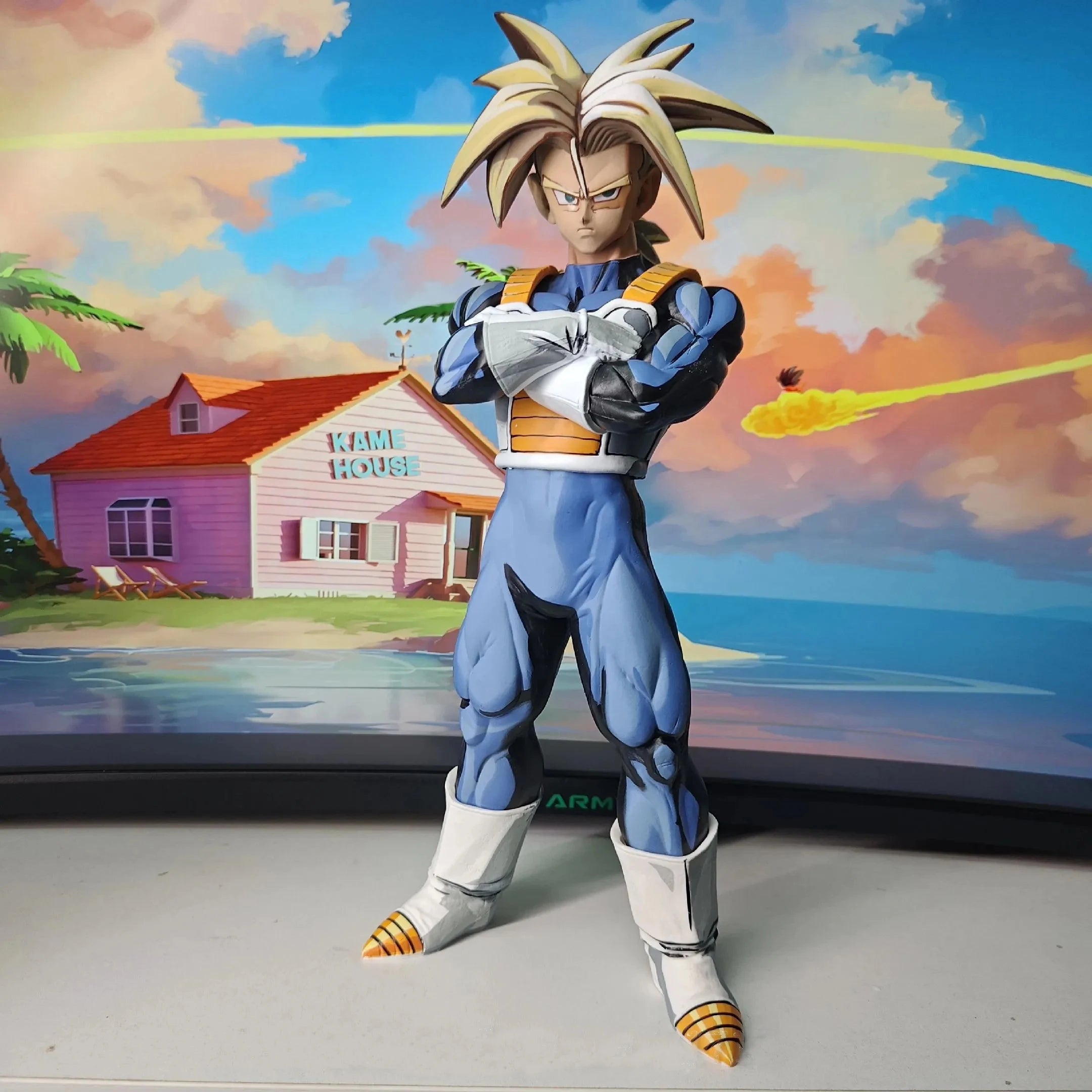Dragon Ball Z Future Trunks SSJ Anime Figurine LK Model Standing Statue Collectable Ornament Action Figure Doll Boy Toy Gifts