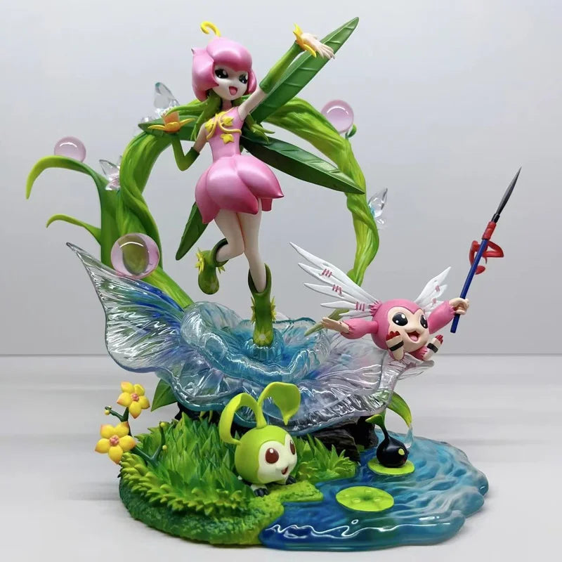 19 см Digimon Adventure AN Lilymon ﻿ Аниме периферни устройства фигурки модел цвете безсмъртен звяр статуя модерни играчки декоративен подарък