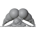 1/24 Belle Mary Muffin Grey Resin Figurine Toy Unpainted GK Doll Unassembled 3D Print Assembly Miniature Reduction Statue Toy