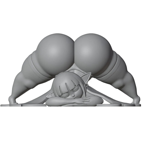 1/24 Belle Mary Muffin Grey Resin Figurine Toy Unpainted GK Doll Unassembled 3D Print Assembly Miniature Reduction Statue Toy