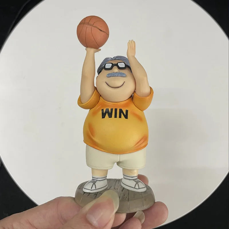 12cm Slam Dunk Shohoku Mitsuyoshi Anzai Cute Edition Anime Figure Model Statue Boys Collection Desktop Decoration Ornament Toys