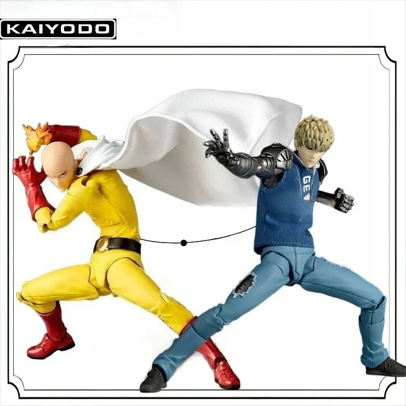 Original Kaiyodo Revoltech Amazing Yamaguchi One Punch Man Genos Anime Action Collection Figures Model Toys Saitama